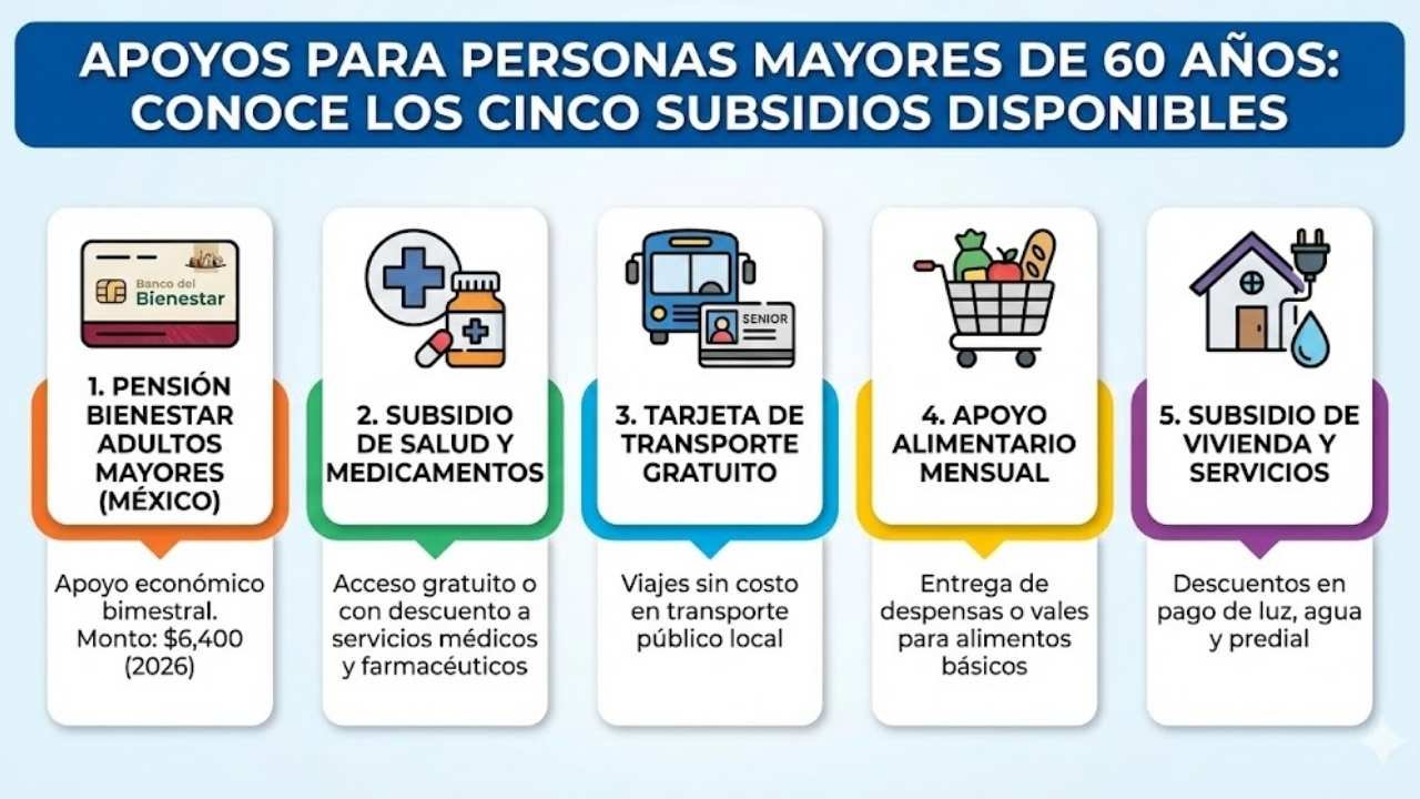 Apoyos para personas mayores de 60 años: conoce los cinco subsidios disponibles