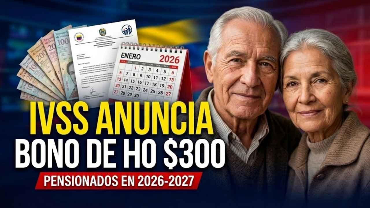 IVSS anuncia bono de $300 para pensionados en 2026-2027: fechas, requisitos y beneficiarios