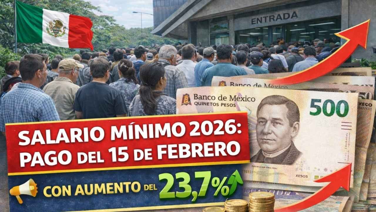 Salario Mínimo 2026: Pago del 15 de Febrero con Aumento del 23,7 %